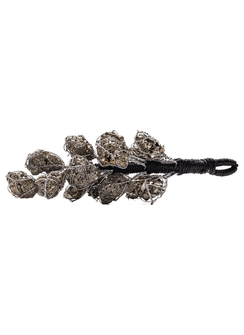 Plus Value Plus Value Natural Golden Pyrite Raw Stone Hanging from Peru for Attracting Wealth Abundance Business Luck Vastu Feng Shui Reiki Healing Crystals for Home Office Decor and Gifting  - Image 3