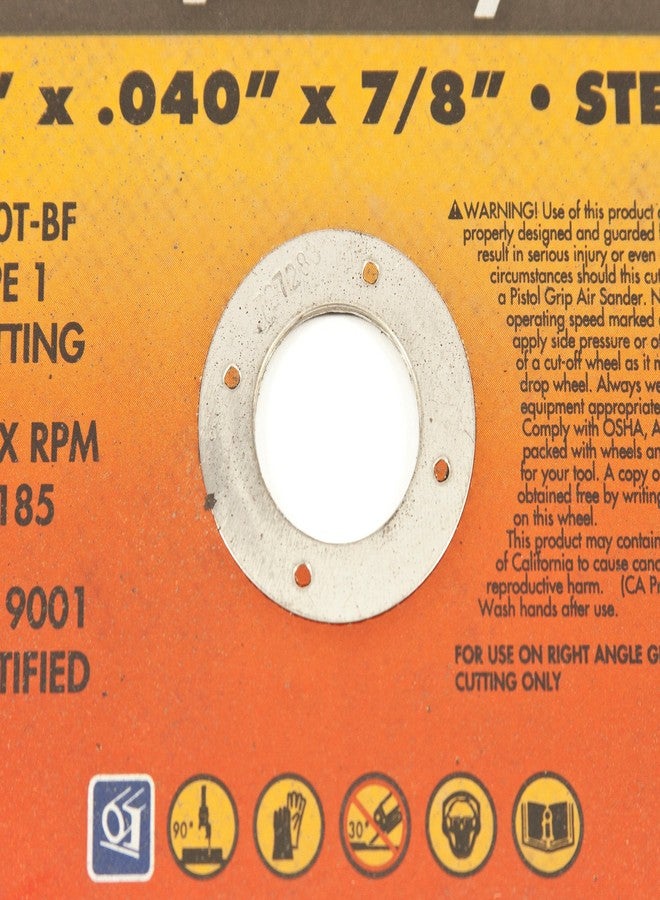 Forney 71797 Cut-Off Wheel with 7/8-Inch Arbor, Metal Type 1, A60T-BF, 6-Inch-by-0.040-Inch - Image 5