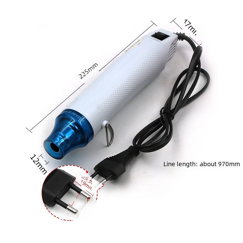 220V Round Plug Hot Air Gun DIY Rubber Stamp Embossed Powder Heat Shrinkable Sheet Handmade Soft Clay Making Tools Wholesale(220V hot air gun-round insert-Green) - Image 3