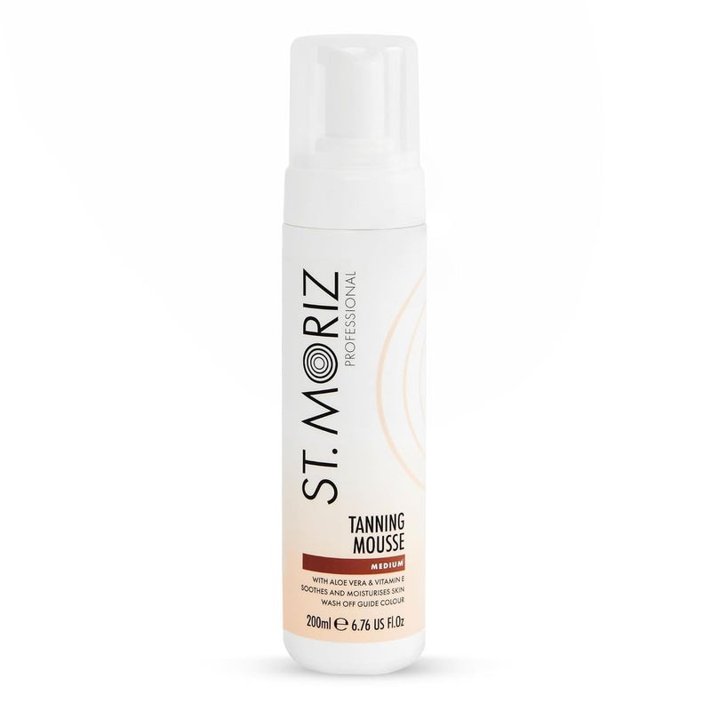 St. Moriz St Moriz Professional Medium Self Tanner Mousse - Sunless Instant Self Tanning Foam for a Deep, Natural Looking Fake Tan - With Aloe Vera & Vitamin E (6.76 fl oz) - Image 1