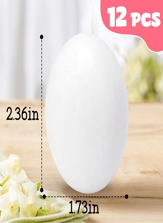 Pseutio 12 PCS White Wooden Eggs to Paint Fake Easter Eggs Dummy Faux Wooden Eggs for Crafts, Easter Decorations, Get Hens to Lay Eggs - Image 2