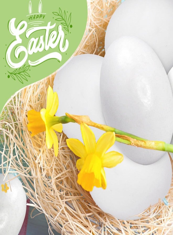 Pseutio 12 PCS White Wooden Eggs to Paint Fake Easter Eggs Dummy Faux Wooden Eggs for Crafts, Easter Decorations, Get Hens to Lay Eggs - Image 3
