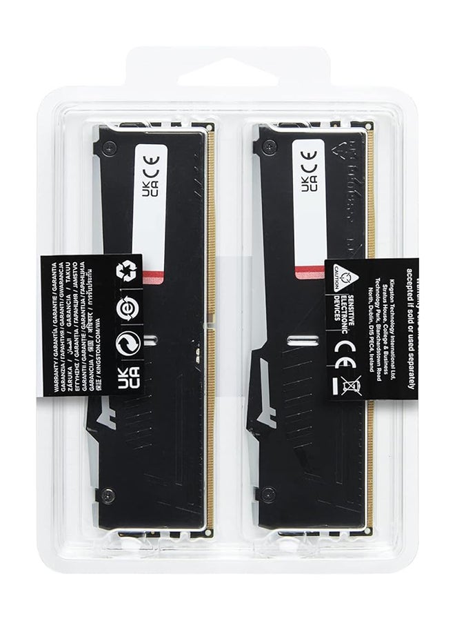 Kingston Fury Beast RGB 16GB DDR5 (2x 8GB) Desktop Memory, 5600MHz Speed, CL40 Cas Latency, 1.35V Voltage, 288 Pin, Dual Channel Kit, Non-ECC Unbuffered DIMM, Black | KF556C40BBAK2-16 - Image 5