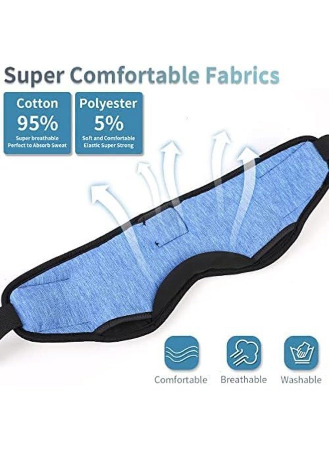 TOPOINT Sleep Mask with Headphones Bluetooth 5.4 Wireless, Sleep Headphones Earphones Earbuds with Microphone HD Speakers Music, Blackout Eye Mask for Sleeping Travel Meditation Men Women Cool Gadgets - Image 5