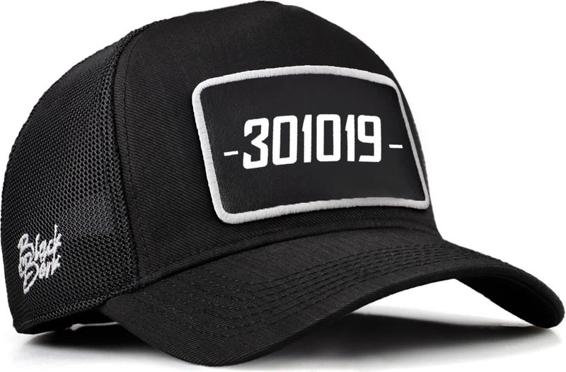 Black Börk Blackbörk V2 Trucker 301019 - Black Cordura Fabric Hat (Cap) with 2 Code Logo  - Image 1
