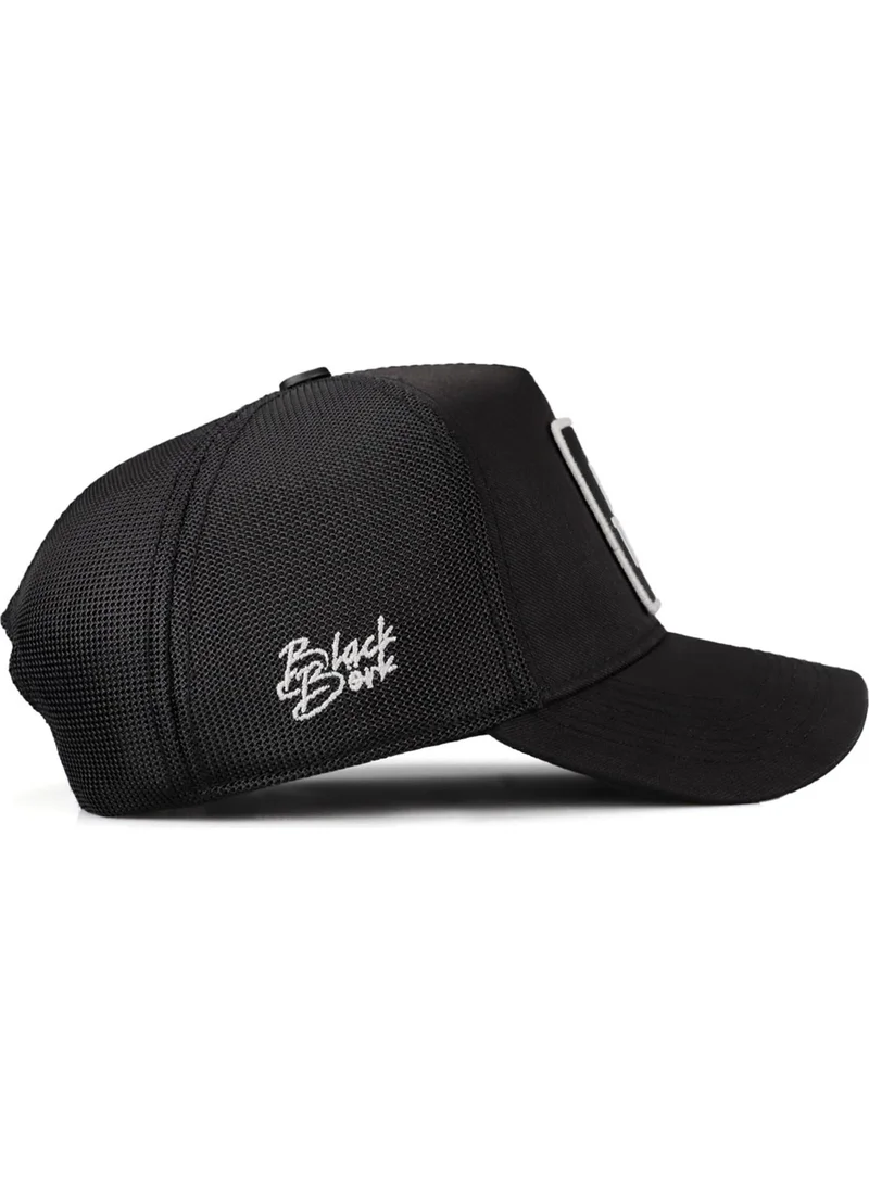 Black Börk Blackbörk V2 Trucker 301019 - Black Cordura Fabric Hat (Cap) with 2 Code Logo