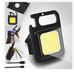 A Aaradhya A Aaradhya Portable Pocket Light with Folding Bracket Bottle Opener and Magnetic Base Small LED Flashlight 800 Lumens COB Rechargeable Keychain for Fishing Walking and Camping 1 PC  - Image 2