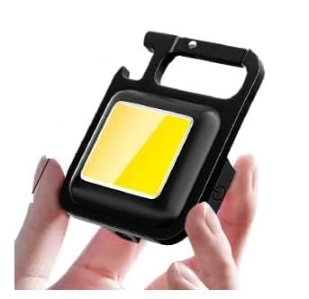 A Aaradhya A Aaradhya Portable Pocket Light with Folding Bracket Bottle Opener and Magnetic Base Small LED Flashlight 800 Lumens COB Rechargeable Keychain for Fishing Walking and Camping 1 PC  - Image 3