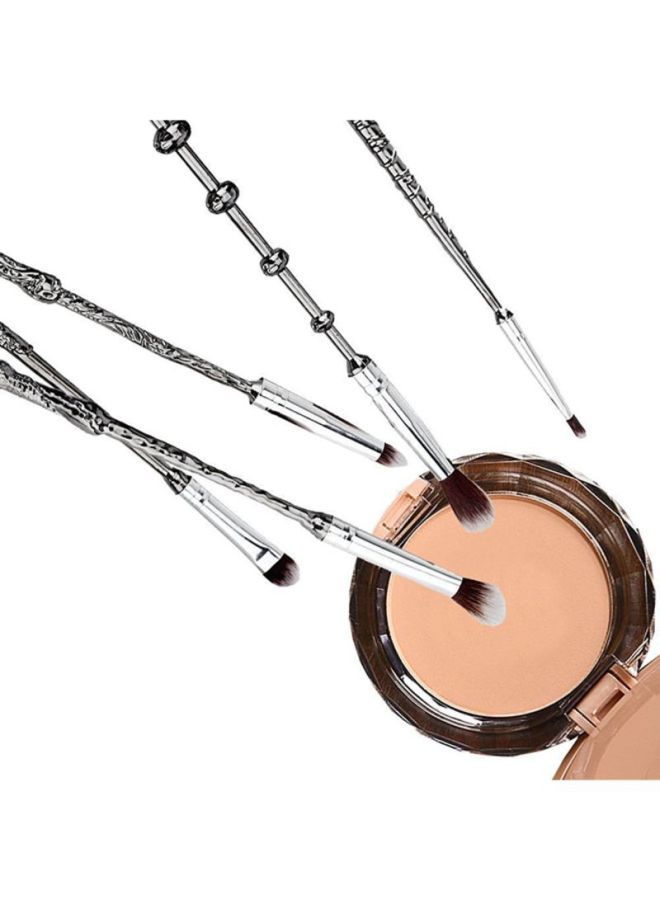 CYTHERIA 5-Piece Wand Potter Makeup Brushes Silver - Image 3