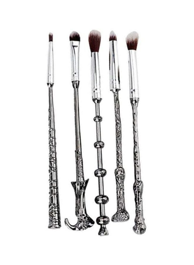 CYTHERIA 5-Piece Wand Potter Makeup Brushes Silver - Image 1