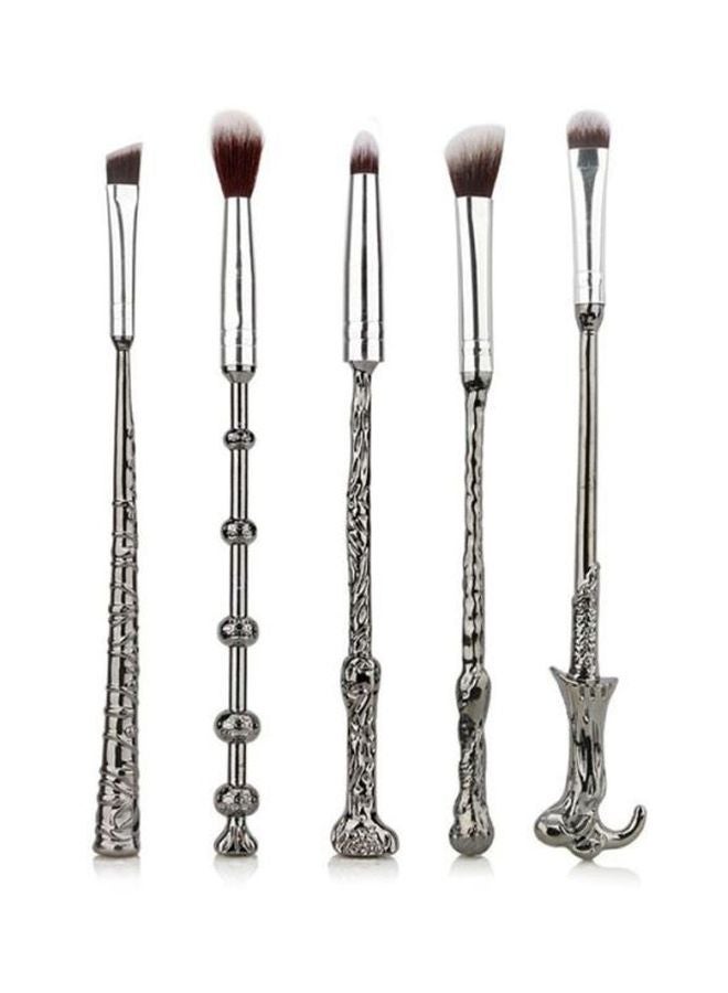 CYTHERIA 5-Piece Wand Potter Makeup Brushes Silver - Image 2