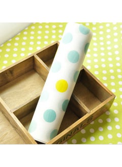 Wardrobe Moisture-proof Mat Printed Cabinet Drawer Mat Kitchen Waterproof Mat Drawer Mat Paper Shoe Cabinet Mat-Color:Blue Wave Dot On White Background-Specifications:30*500cm