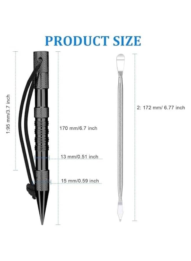 FYLX 13 Paracord FID Set Stainless Steel Stitching Tool Marlinspike for Leather or Paracord Work  Black - Image 3