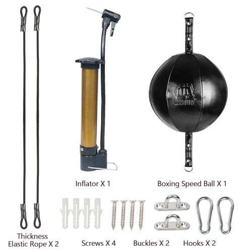 InnoLife Double End Punching Ball Striking Punching Bag Kit, Speed Striking Reflex Kit with Bungee Cords Perfect for Reaction, Agility, and Hand Eye Coordination Training (Black) - Image 3
