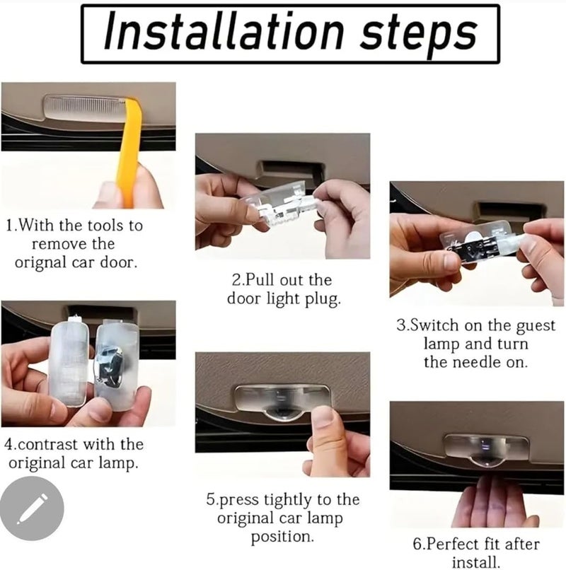 فيريكس مصباح شعار باب لكزس RX350 مناسب، مصباح عرض LED لكزس RX 360، موديلات 2003-2022، ملحقات RX سهلة التركيب، تصميم خاص فائق السطوع لا يبهت، قطعتان - Image 5