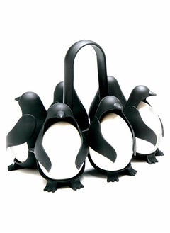 Penguin Egg Holder 3-in-1 Cooker for Soft and Hard Boiled Eggs, Holds 6 Eggs for Cooking and Storage