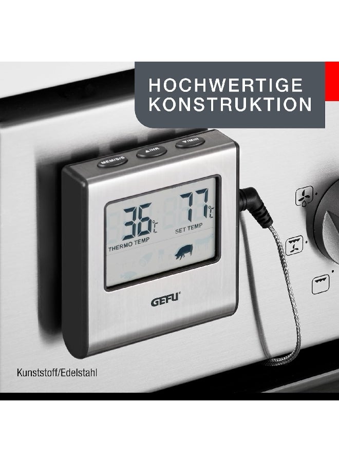 غيفو تيمبري ميزان حرارة رقمي للشواء من الفولاذ المقاوم للصدأ عالي الجودة باللون الفضي 21840 - Image 5
