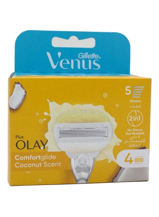 جيليت Venus Olay Coconut Blades X4
