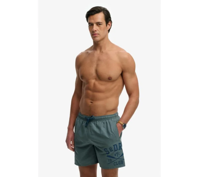 Superdry Printed Logo 16-Inch Swim Shorts