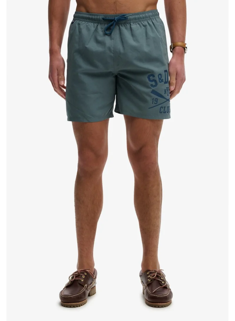 سوبر دراي Printed Logo 16-Inch Swim Shorts