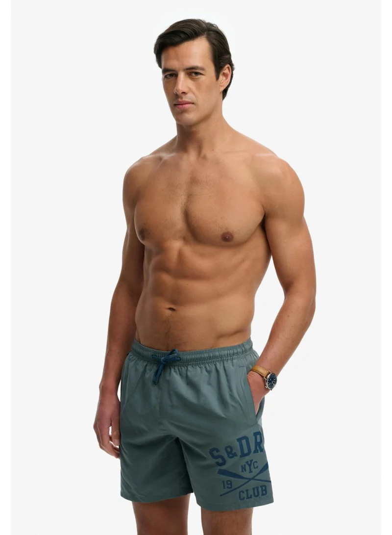 سوبر دراي Printed Logo 16-Inch Swim Shorts