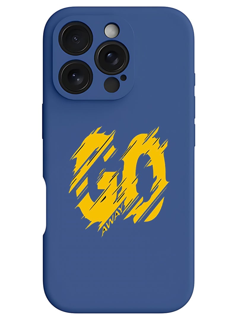 Theodor iPhone 16 Pro Max Blue Protective Slim Fit Case Liquid Silicone Cover with Full Body Protection Anti-Scratch Shockproof Case For iPhone - Go - Image 1