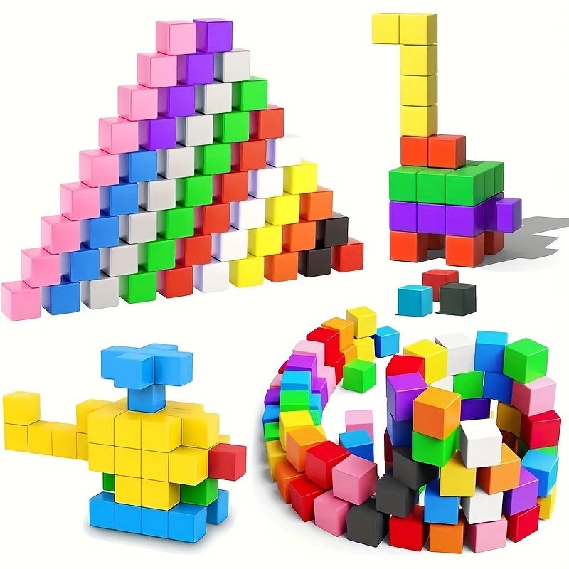 Magnetic Building Blocks - Solid Color Set 36/72/100pcs, Suitable for Sensory STEM Education, Home Creative Decor, Stimulates Creativity and Learning, Durable ABS Material, Ideal Gift for Halloween, Christmas, Birthday