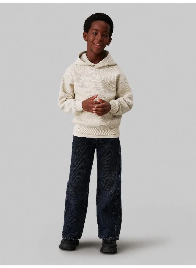 كالفن كلاين جينز BONDED PIQUE TOWEL MONO HOODIE