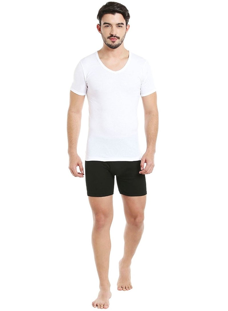 BYC MEN'S AEROCOOL V-NECK UNDERSHIRT (PACK OF 3) - WHITE - Image 3