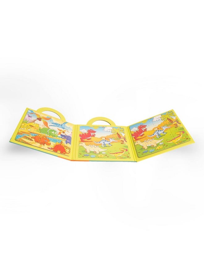 Edu Toys Edu Toys Magnetic Puzzle Book with 2 in 1 Puzzles for Kids Jigsaw Puzzle Floor Puzzle - Ages 3 + (Dinosaurs)  - Image 4