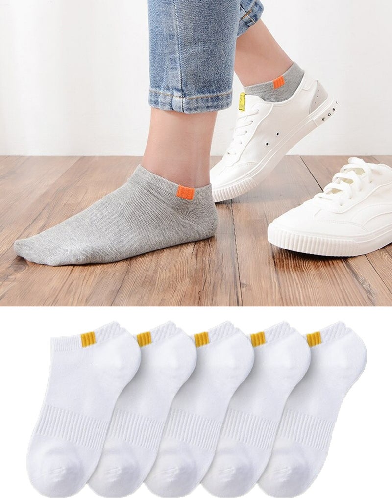 Bgk Unisex 5-pack Sports Booties Washed Socks 