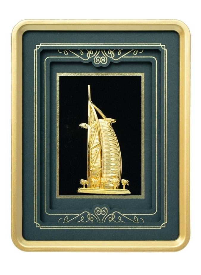 KHUSHBOO JEWELS 24KT PURE BURJ AL ARAB  GOLD FRAME (10*13CM) - Image 1