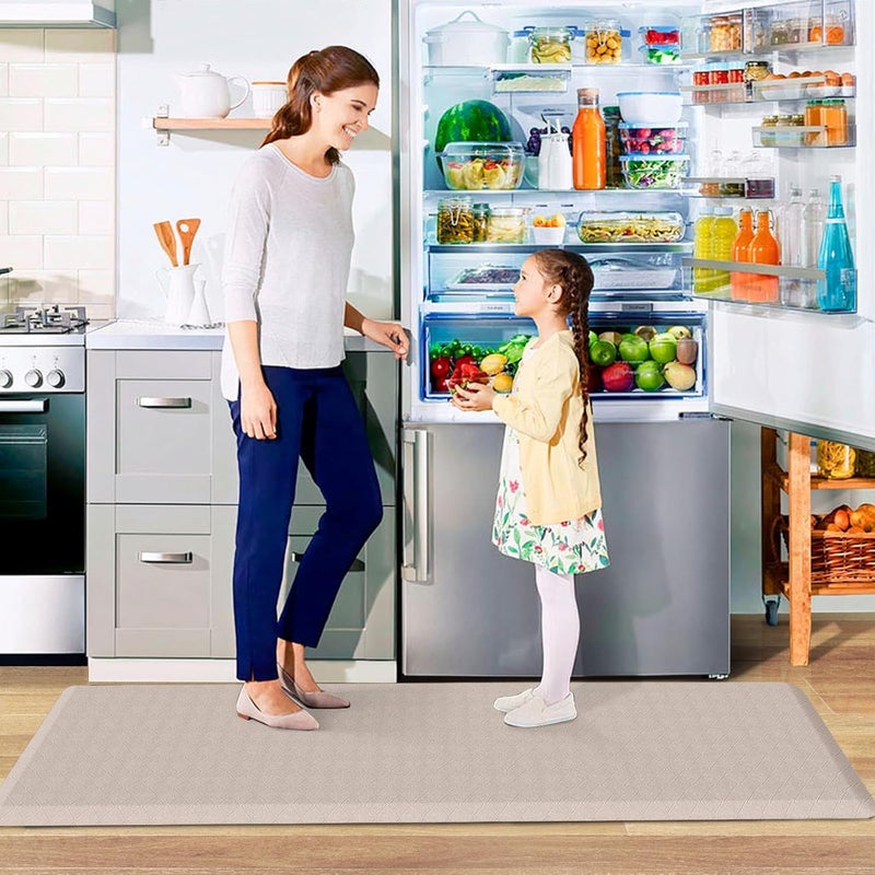 HappyTrends Kitchen Runner Rugs Anti-Fatigue mats,17.3"x 60",Non Slip Waterproof Ergonomic Comfort Mat for Kitchen, Floor Home, Office, Sink, Laundry,Khaki - Image 5