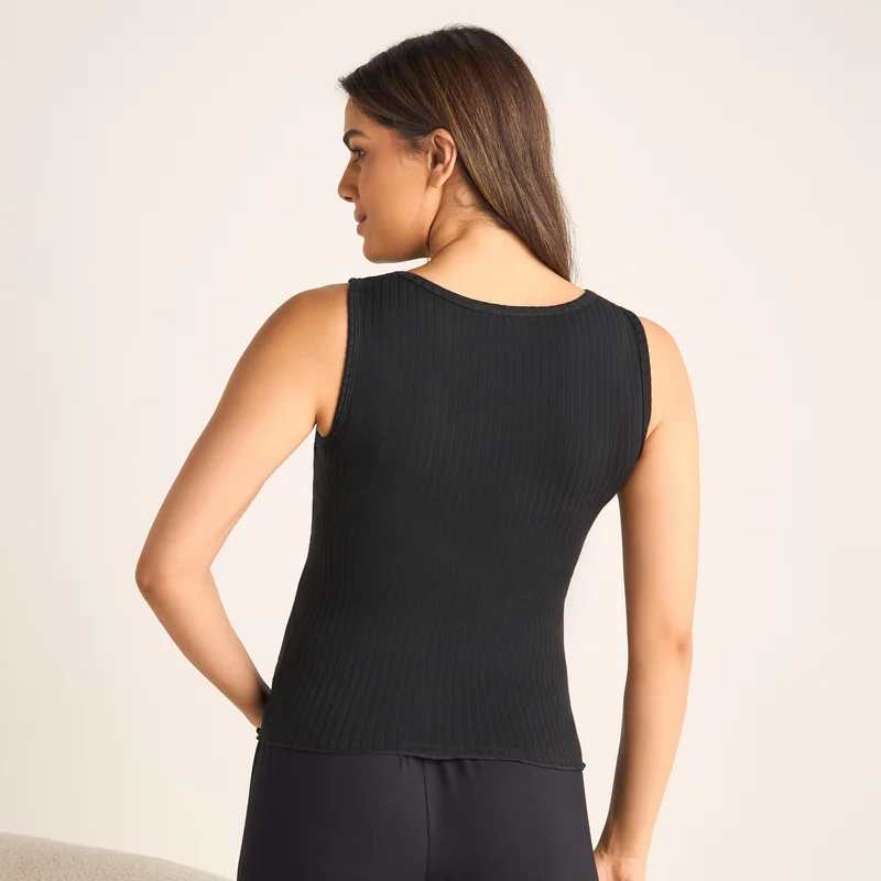 Splash FAV Ribbed Maternity Camisole with Round Neck