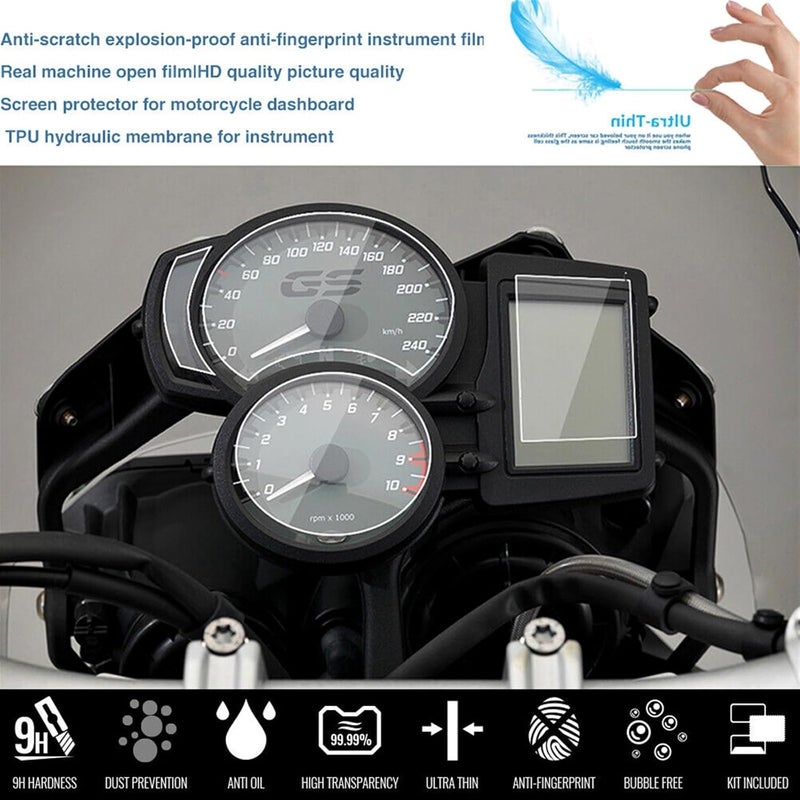 QASULER Motorcycle Dashboard Screen Protector - Image 3