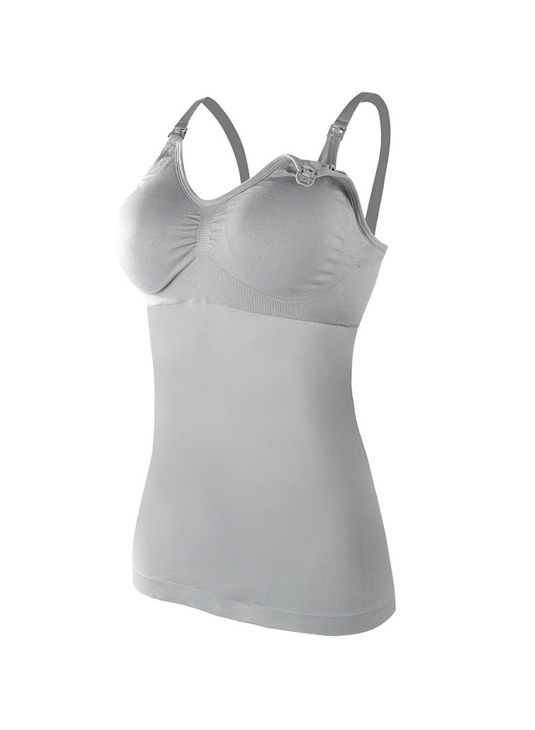 Maternity long front button nursing bra