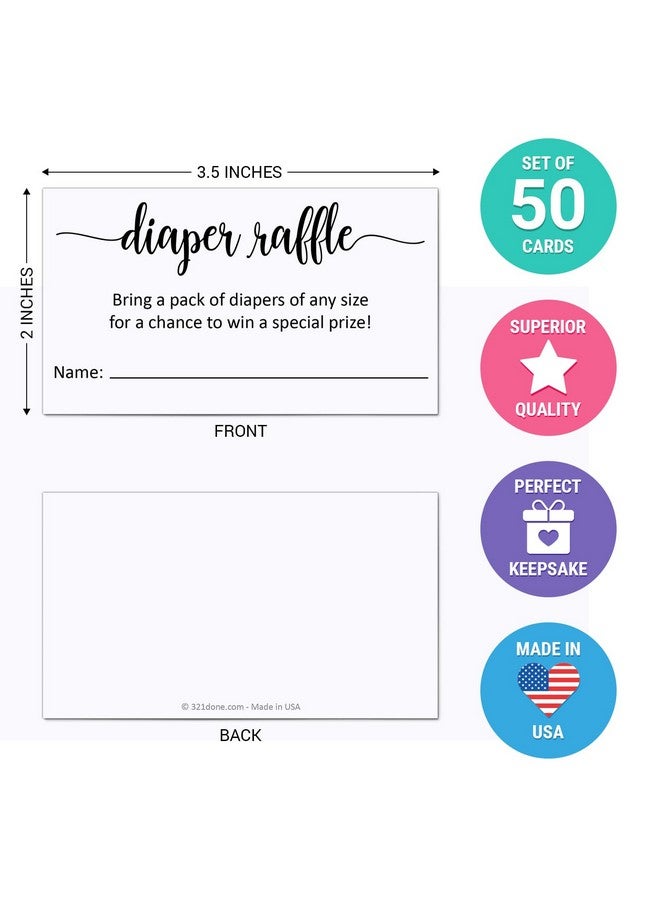 321 دن تذاكر يانصيب الحفاضات المصنوعة في الولايات المتحدة الأمريكية مقاس 3.5 × 2 باللون الأبيض مع خط اسم لعبة استحمام الطفل أدخل للفوز بجائزة الرسم، مجموعة صغيرة مكونة من 50 قطعة - Image 2