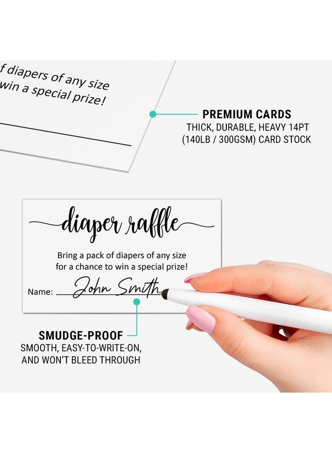 321 دن تذاكر يانصيب الحفاضات المصنوعة في الولايات المتحدة الأمريكية مقاس 3.5 × 2 باللون الأبيض مع خط اسم لعبة استحمام الطفل أدخل للفوز بجائزة الرسم، مجموعة صغيرة مكونة من 50 قطعة - Image 3