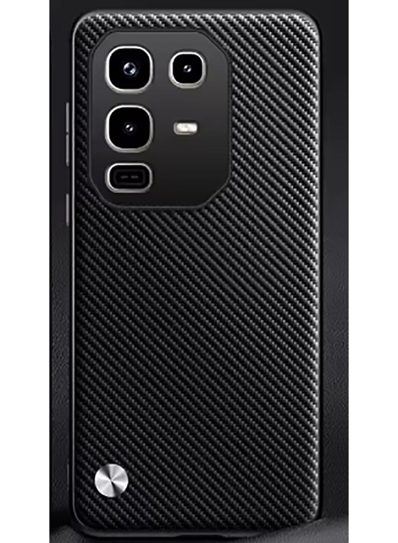 Case for Infinix Note 50 Pro+, Slim Business Leather Cover with All-Inclusive Lens Protection Minimalist Shockproof Back Case Shell,Black  - Image 4