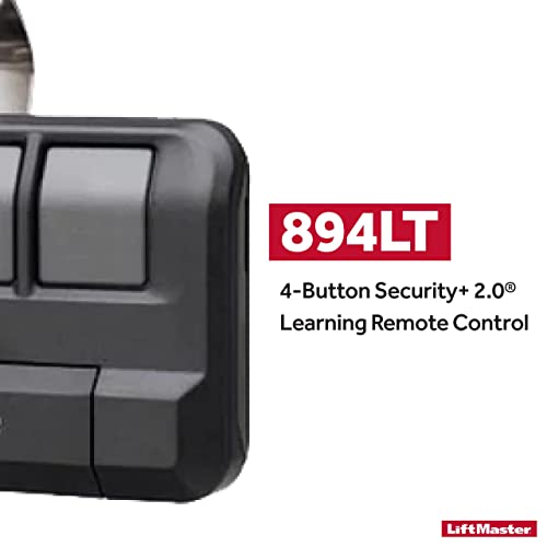 LiftMaster 894LT 4-Button Learning Garage Door Opener Remote Control - with Visor Clip - Use with myQ App - Works with Up to 4 Doors - Learning Remote Garage Door Opener - Sends a New Code - 1 Pack - Image 2