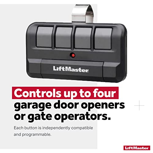 LiftMaster 894LT 4-Button Learning Garage Door Opener Remote Control - with Visor Clip - Use with myQ App - Works with Up to 4 Doors - Learning Remote Garage Door Opener - Sends a New Code - 1 Pack - Image 3