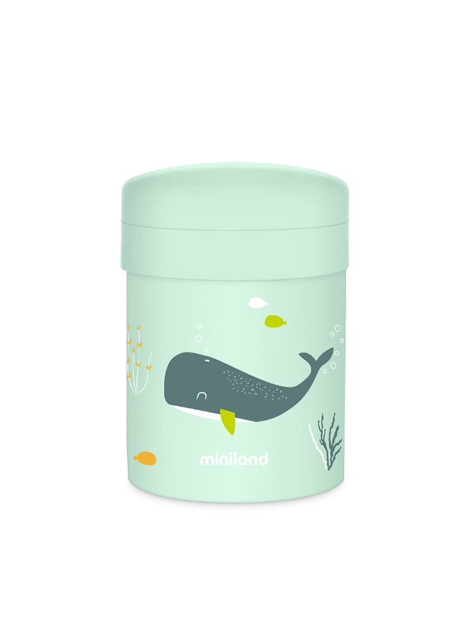 Miniland Thermetic Whaley 700ml food thermos set designed for babies and children - Image 1