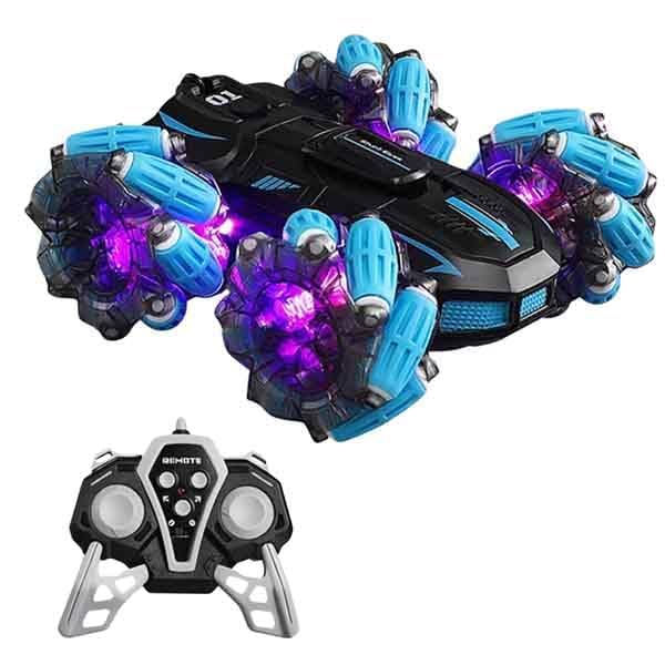 HOMOZE Remote Control 4X4 Dual Sided Climbing Toy RC Car | RC Rechargeable Rock Stunt Cars with Speed Booster Spray for Kids & Adults 360° Rotate Drift Stunt Toy Car Best Boys, Girls & Gifting - Image 1