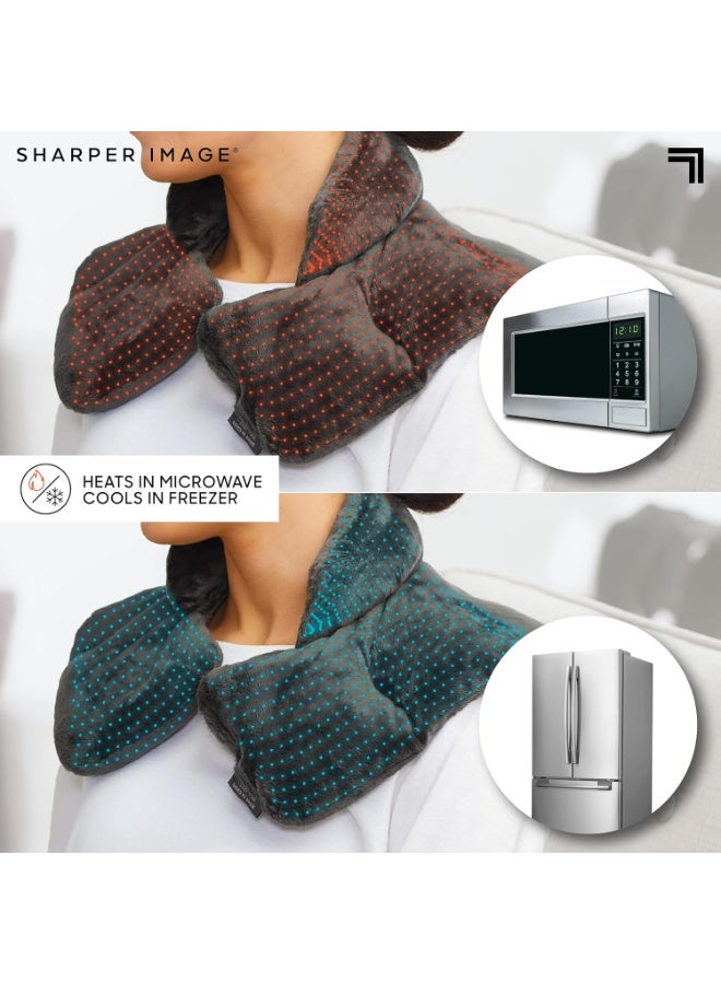 Microwaveable Neck and Shoulder Heating Wrap with 100% Natural Lavender & Herbal Aromatherapy, Soft Plush Pain Relief Pillow - Image 2