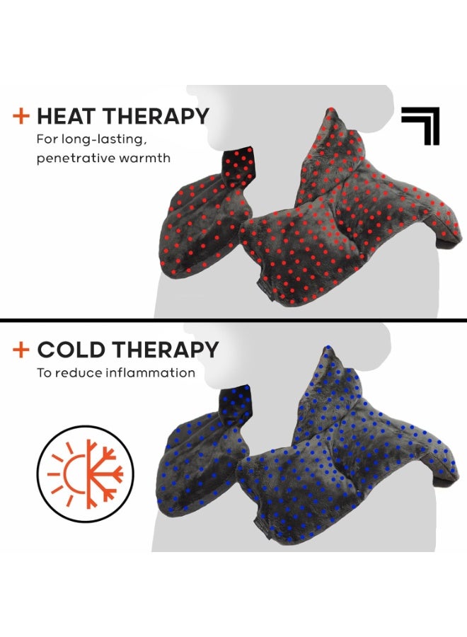 Microwaveable Neck and Shoulder Heating Wrap with 100% Natural Lavender & Herbal Aromatherapy, Soft Plush Pain Relief Pillow - Image 5