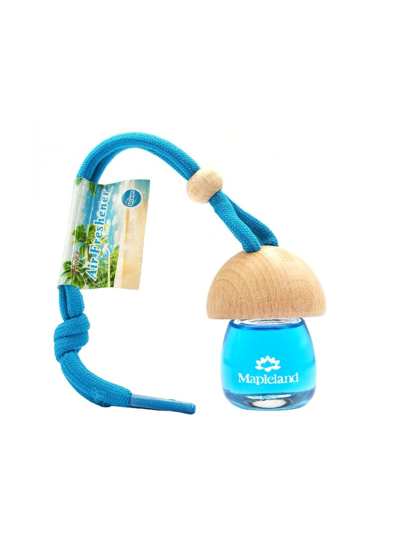Generic Hanging Air Freshener with Wooden Cap and Blue Scent – 10ml - Image 1