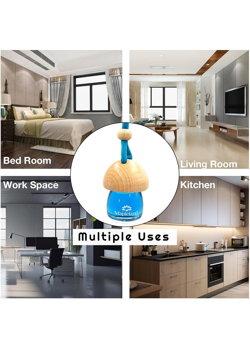 Generic Hanging Air Freshener with Wooden Cap and Blue Scent – 10ml - Image 5