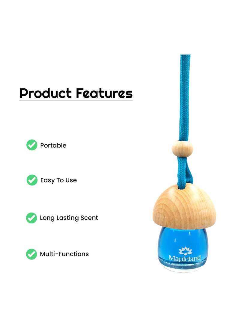 Generic Hanging Air Freshener with Wooden Cap and Blue Scent – 10ml - Image 4
