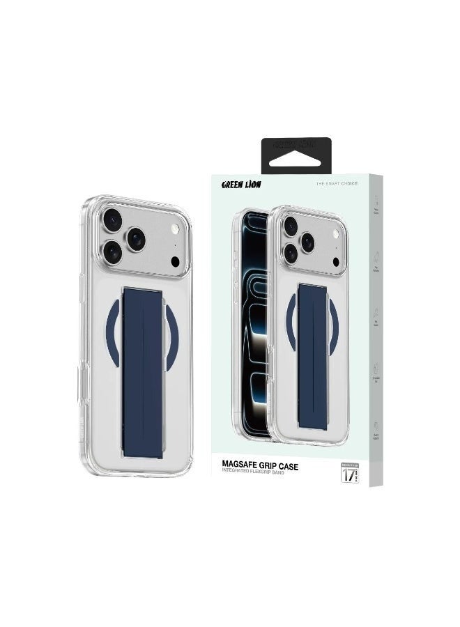 جرين ليون جراب MagSafe Grip / غطاء iPhone 17 Pro Max / جراب iPhone / واقي للشاشة والكاميرا - تيتانيوم أزرق - Image 4