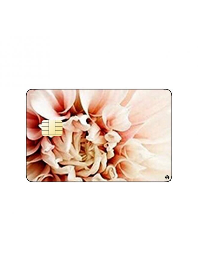 RKN PRINTED BANK CARD STICKER Beautiful White Flowers Drawing - Image 2